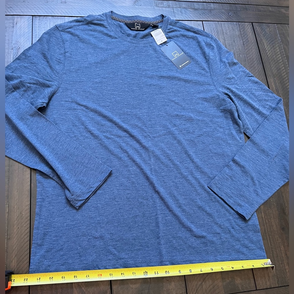 NWT Michael Stahan Blue Long Sleeve